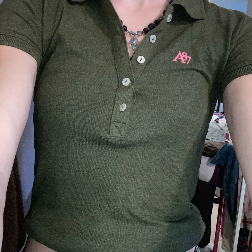 Aeropostale army green polo shirt